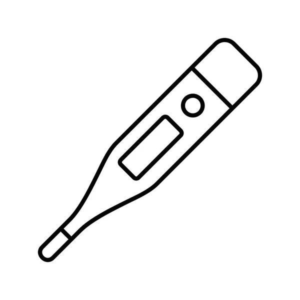 Medizinisches Thermometer Symbol Isoliert Auf Weißem Hintergrund — Stockvektor