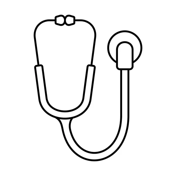 Ikona Stetoskopu Izolováno Bílém Pozadí — Stockový vektor