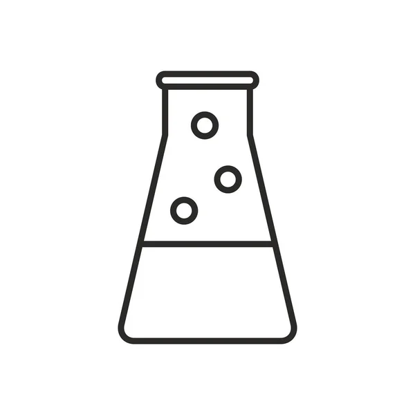 Reagenzglassymbol Isoliert Auf Weißem Hintergrund — Stockvektor