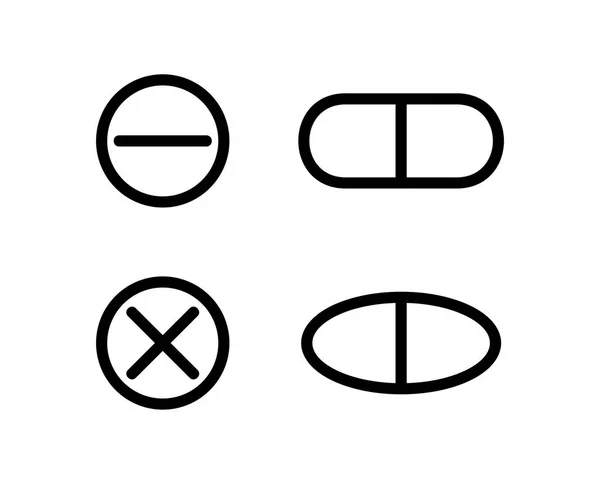 Піктограма Таблеток Ізольовані Білому Фоні — стоковий вектор