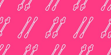 Kulak sopa ile Seamless modeli. pembe arka plan izole