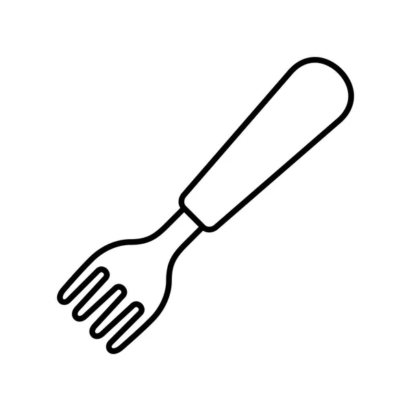 Fork Icon Isolated White Background — Stock Vector