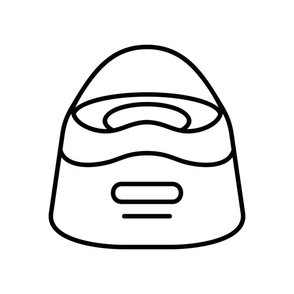 Icône Pot Bébé Isolé Sur Fond Blanc — Image vectorielle