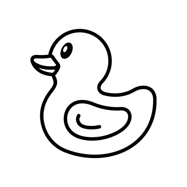 Kachní Ikona Izolované Bílém Pozadí — Stockový vektor