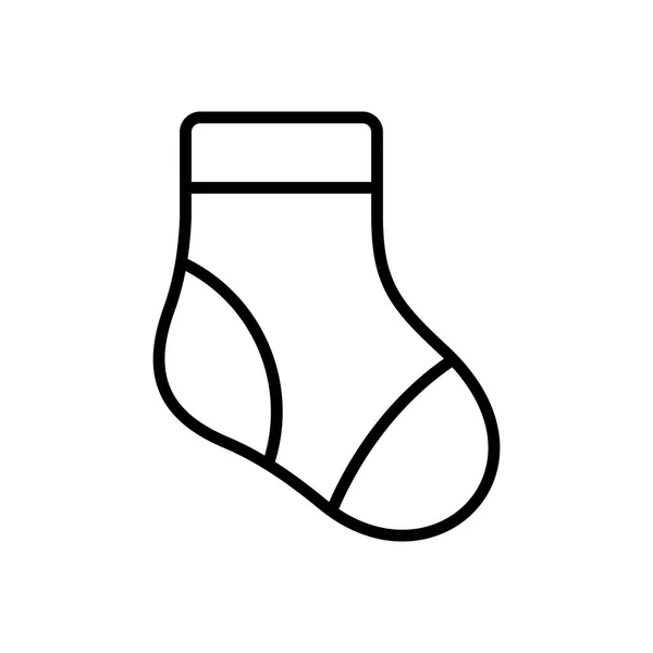 Icono Calcetines Bebé Aislado Sobre Fondo Blanco — Vector de stock