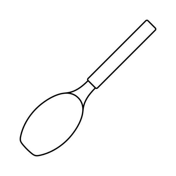 Kitchen Cook Spoon Icon Isolated White Background — Stock Vector