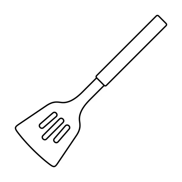 Kitchen Spatula Icon Isolated White Background — Stock Vector