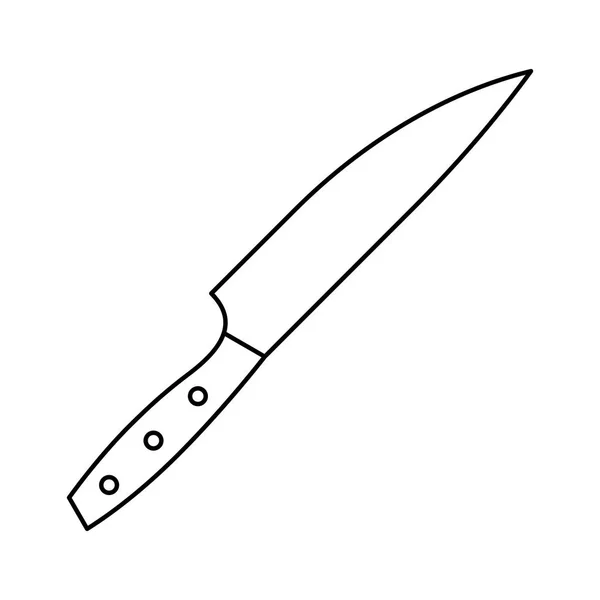 Значок Кухонного Ножа Изолированные Белом Фоне — стоковый вектор