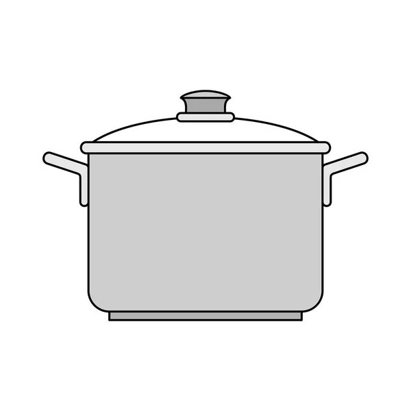 鍋のアイコン 白い背景に分離 — ストックベクタ