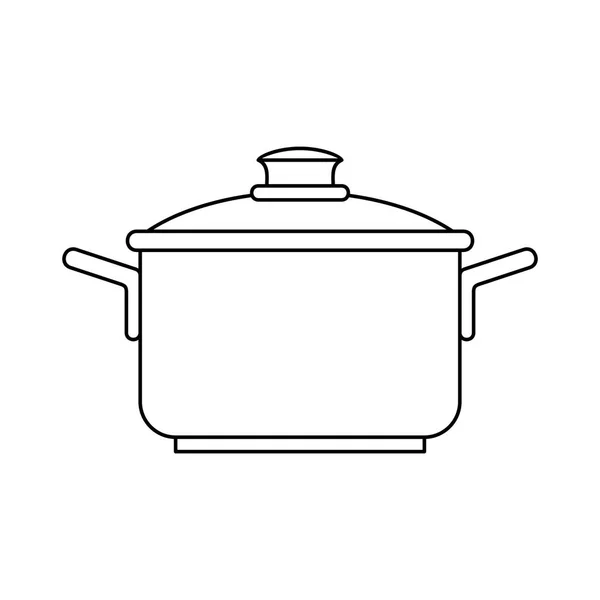 Icône Casserole Isolé Sur Fond Blanc — Image vectorielle