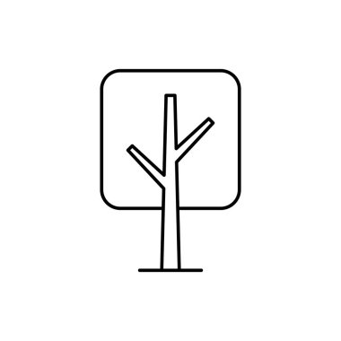 Ağaç simgesi. Beyaz arka plan üzerinde izole