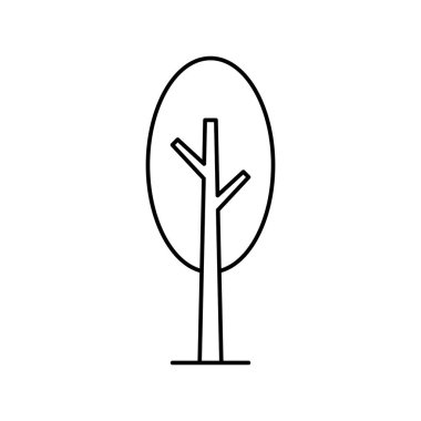 Ağaç simgesi. Beyaz arka plan üzerinde izole