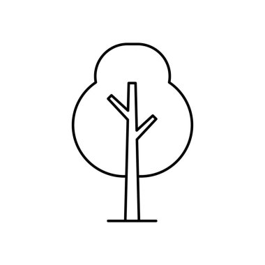 Ağaç simgesi. Beyaz arka plan üzerinde izole