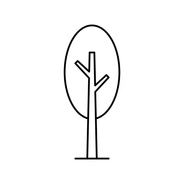 Symbol Stromu Izolované Bílém Pozadí — Stockový vektor
