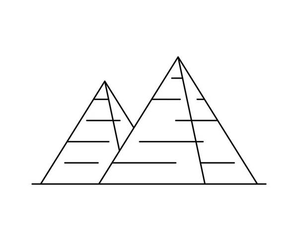 Icône Pyramide Égyptienne Isolé Sur Fond Blanc — Image vectorielle