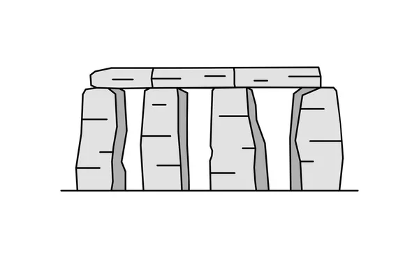 Icône Stonehenge Isolé Sur Fond Blanc — Image vectorielle