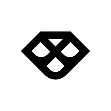 Siyah soyut logo tasarım şablonu. Beyaz arka planda izole