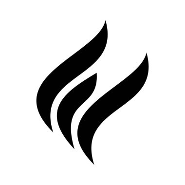 Siyah soyut logo tasarım şablonu. Beyaz arka planda izole