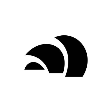 Siyah soyut logo tasarım şablonu. Beyaz arka planda izole