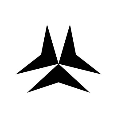 Siyah soyut logo tasarım şablonu. Beyaz arka planda izole