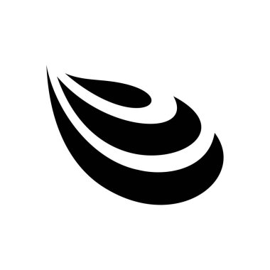 Siyah soyut logo tasarım şablonu. Beyaz arka planda izole