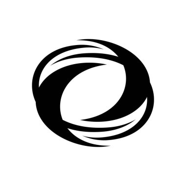 Siyah soyut logo tasarım şablonu. Beyaz arka planda izole