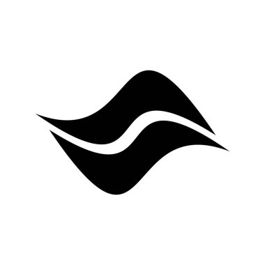 Siyah soyut logo tasarım şablonu. Beyaz arka planda izole