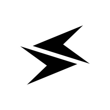 Siyah soyut logo tasarım şablonu. Beyaz arka planda izole