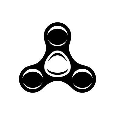 Siyah soyut logo tasarım şablonu. Beyaz arka planda izole