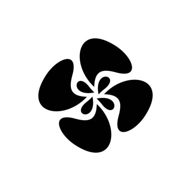 Siyah soyut logo tasarım şablonu. Beyaz arka planda izole