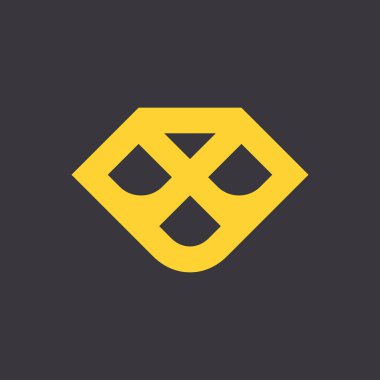 Renkli soyut logo tasarım şablonu. Beyaz arka planda izole