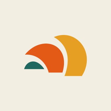 Renkli soyut logo tasarım şablonu. Beyaz arka planda izole