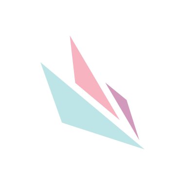 Renkli soyut logo tasarım şablonu. Beyaz arka planda izole