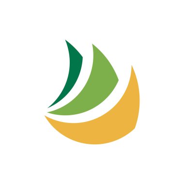 Renkli soyut logo tasarım şablonu. Beyaz arka planda izole