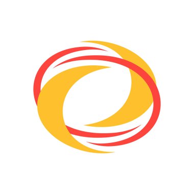 Renkli soyut logo tasarım şablonu. Beyaz arka planda izole