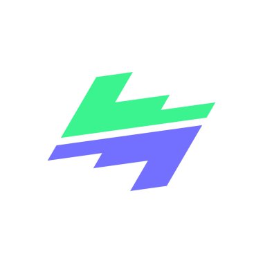 Renkli soyut logo tasarım şablonu. Beyaz arka planda izole