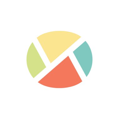 Renkli soyut logo tasarım şablonu. Beyaz arka planda izole