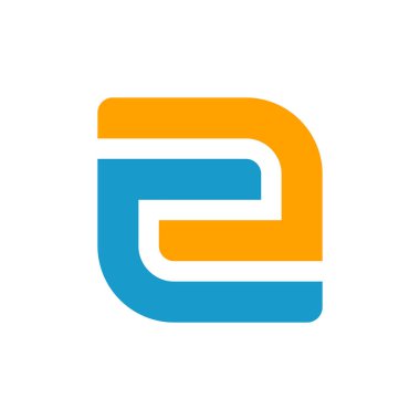 Renkli soyut logo tasarım şablonu. Beyaz arka planda izole