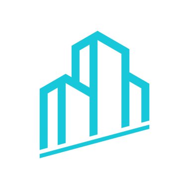 Renkli soyut logo tasarım şablonu. Beyaz arka planda izole