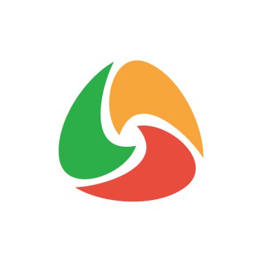 Renkli soyut logo tasarım şablonu. Beyaz arka planda izole