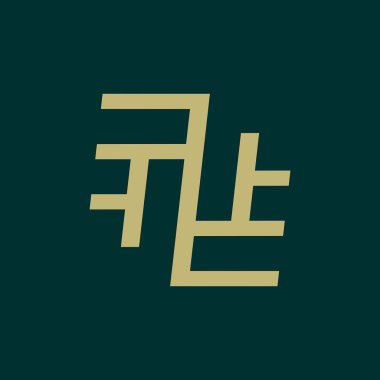 Renkli soyut logo tasarım şablonu. Beyaz arka planda izole