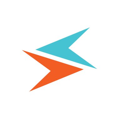 Renkli soyut logo tasarım şablonu. Beyaz arka planda izole