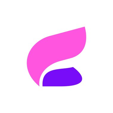 Renkli soyut logo tasarım şablonu. Beyaz arka planda izole