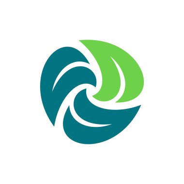 Renkli soyut logo tasarım şablonu. Beyaz arka planda izole