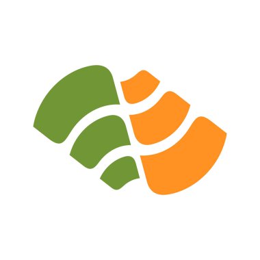 Renkli soyut logo tasarım şablonu. Beyaz arka planda izole