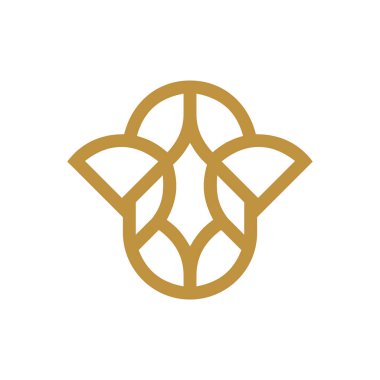 Renkli soyut logo tasarım şablonu. Beyaz arka planda izole