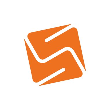 Renkli soyut logo tasarım şablonu. Beyaz arka planda izole