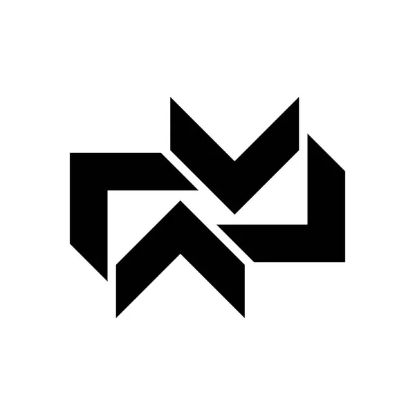 Plantilla Diseño Logotipo Abstracto Negro Aislado Sobre Fondo Blanco — Vector de stock
