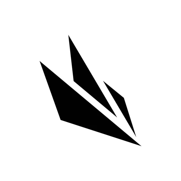 Siyah Soyut Logo Tasarım Şablonu Beyaz Arka Planda Izole — Stok Vektör