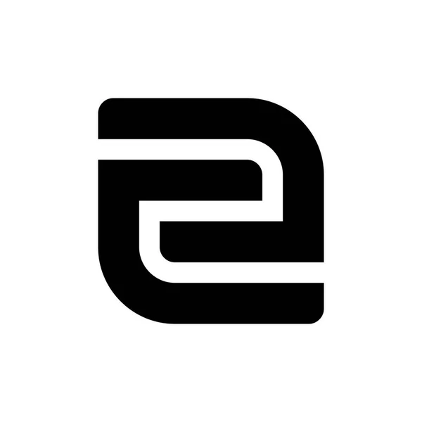 Siyah Soyut Logo Tasarım Şablonu Beyaz Arka Planda Izole — Stok Vektör